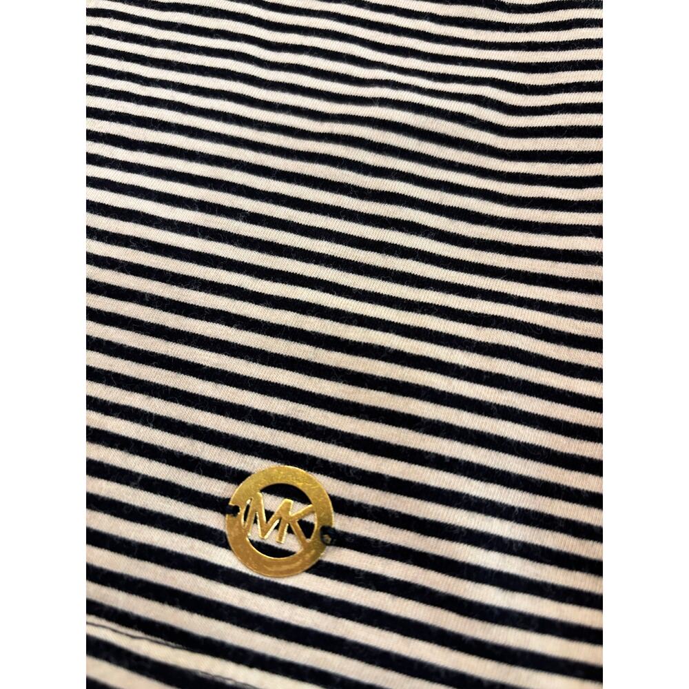 Michael Kors Cold Shoulder Striped Top - Size Large - Picture 4 of 7